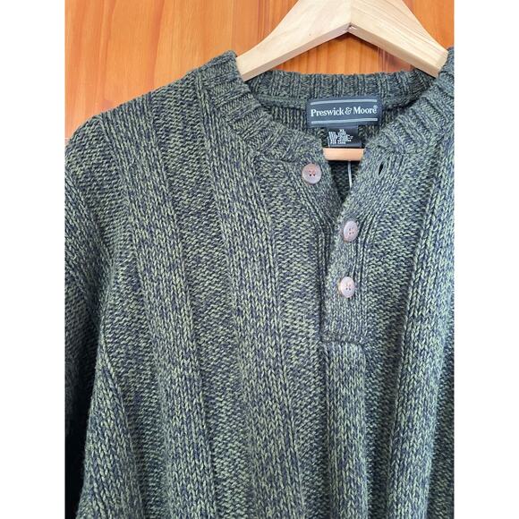Preswick & Moore Mens NWT Green knit Sweater Size XL - Picture 7 of 7